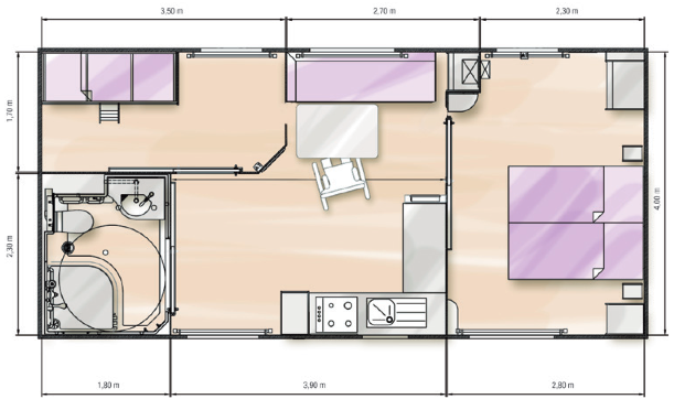 Mobil Eco - 2 Camere - PRM
