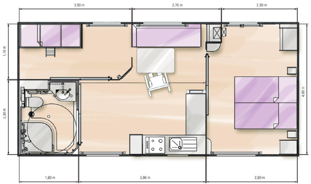 Mobil Eco - 2 Camere - PMR